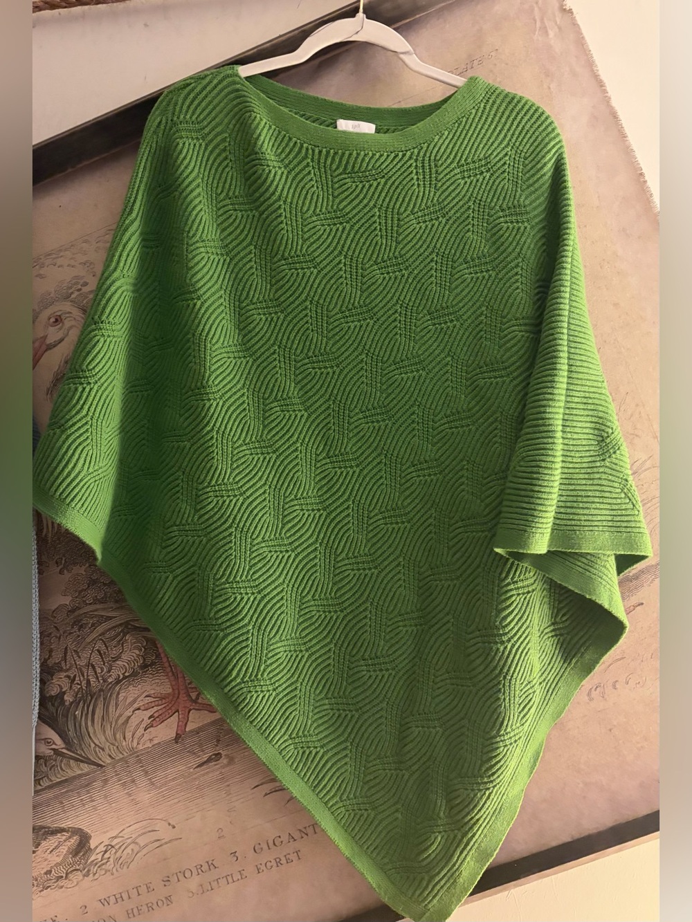 * New J. Jill Peridot Green Poncho OSFM Small - Large *